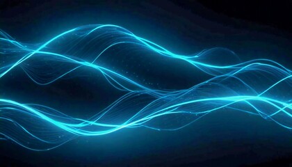 3D Abstract Data Lines with Glowing Motion Effect