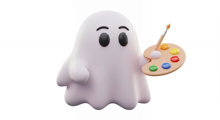 Cartoon ghost artist