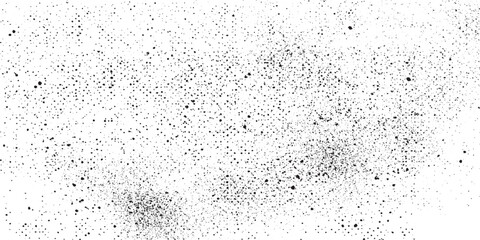 Dirty or dust film grain speck grit grunge overlay on white background grain noise particles. black and white gritty grunge background. black and white rough vintage distress  vector illustration 