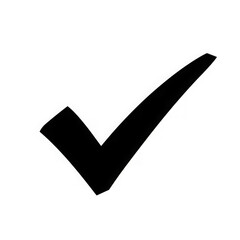 Hand drawn check mark symbol isolated on transparent background