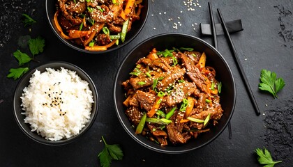 Korean Beef Bulgogi BBQ with Sesame Seeds 