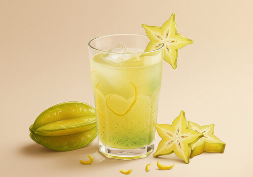 starfruit cooler with zest