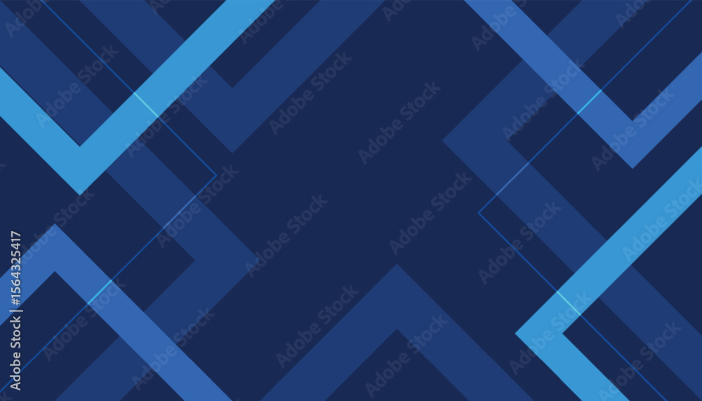 Poster abstract blue triangle line geometric pattern banner template overlapping background