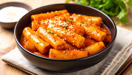 Fototapeta premium Tteokbokki or Topokki, Korean street food. 