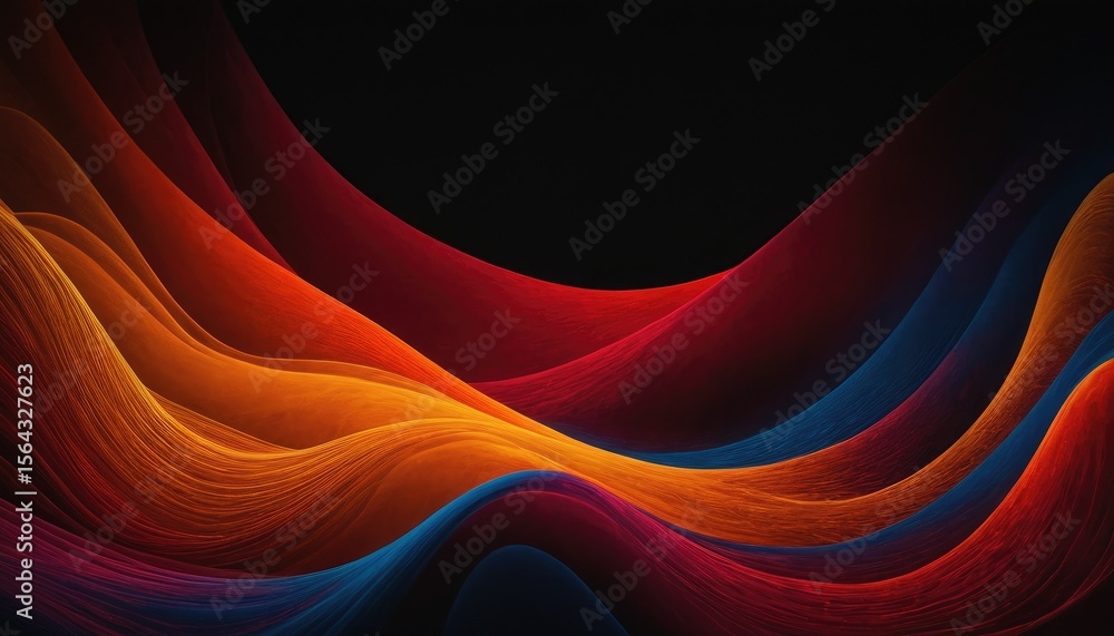 Poster colorful wavy abstract layers background generative ai aig21 3