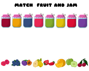 Matching Fruits and Jam, Fun Educational Game for Kids Activity