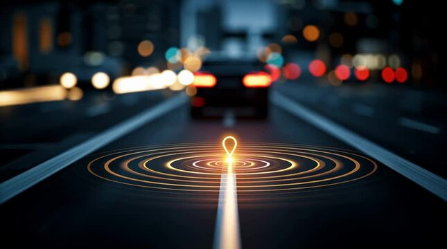 GPS tracking pulsing signal. A vehicle transmitting gps signal. Searching car location	