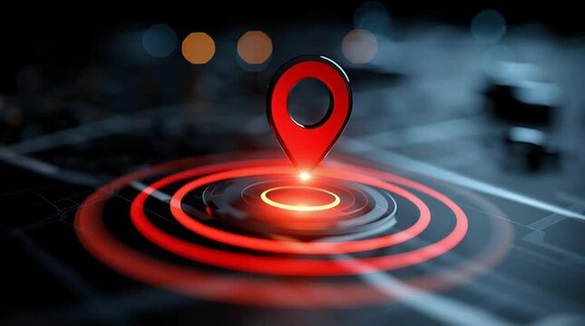 GPS tracking pulsing signal. A vehicle transmitting gps signal. Searching car location	