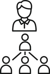 Fototapeta premium Organizational Hierarchy Structure, Team Management System, Leadership Distribution, Business Reporting Lines, Company Departmental Chart, Workforce Communication Flow, Employee Relations