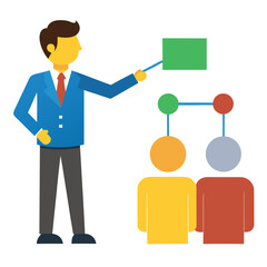 Presentation of Network Structure with a Pointer and People
