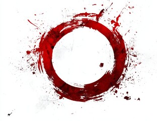 Red grunge circle splash abstract background.