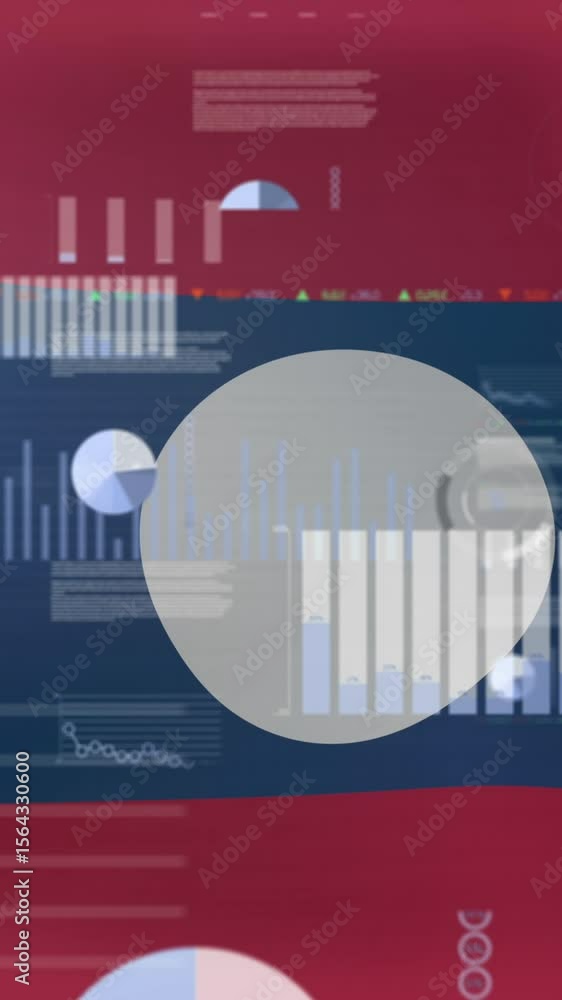 Poster animation of data processing over flag of laos
