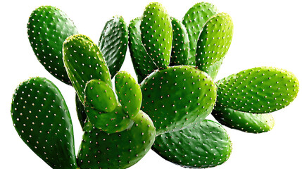 Cactus Closeup: Captivating detailed shot of a vivid green cactus, displaying the unique texture and form of this resilient desert plant. 