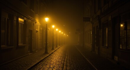 Foggy Night Alley