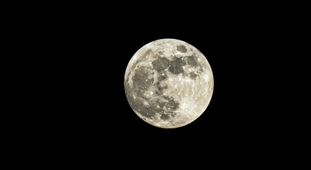 Naklejka premium Stunning Full Moon Photography Celestial Orb in Night Sky
