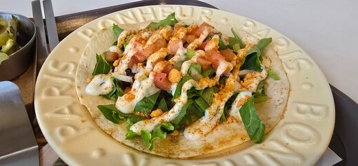 Taco with vegetables