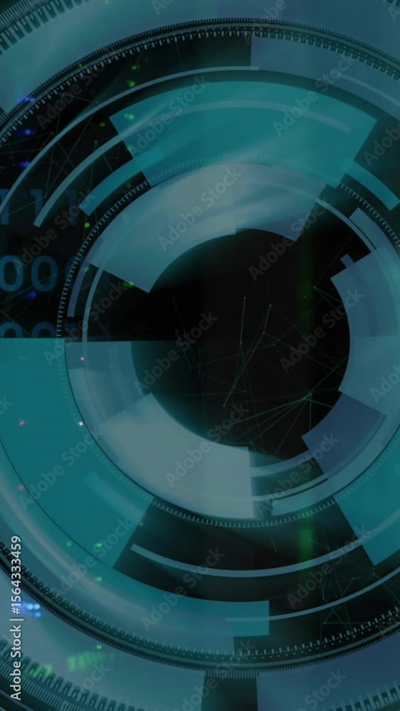 Poster animation of scope scanning and data processing over server room