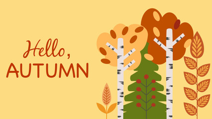Vector illustration of an autumnal background