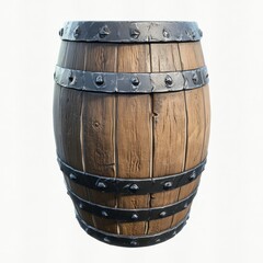 Obraz premium Wooden barrel with metal bands