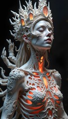 Enchanting Ivory Queen with Luminous Core