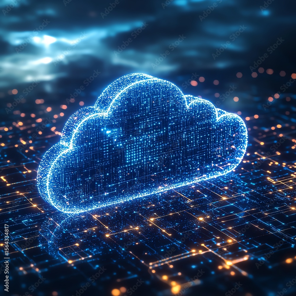 Poster digital cloud computing