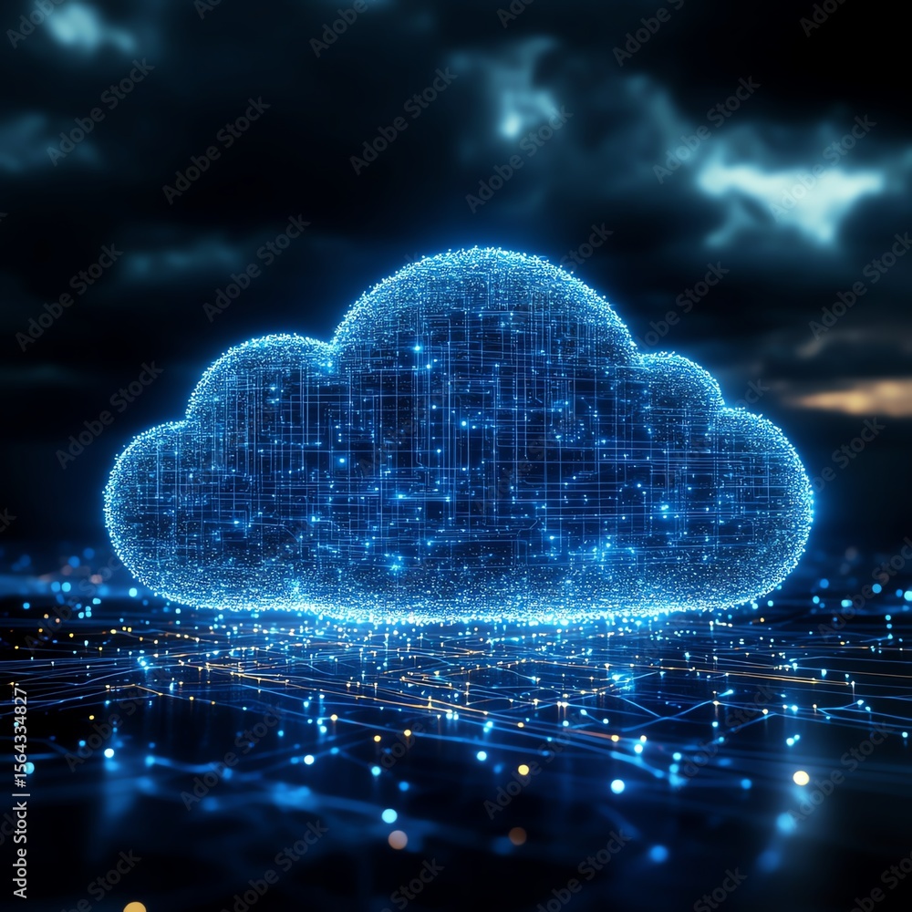 Poster digital cloud computing
