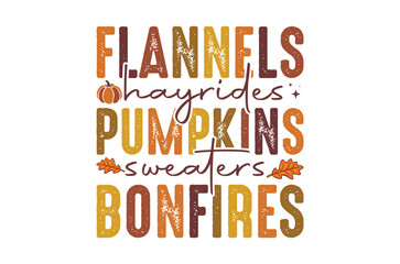 Flannels hayrides pumpkins, Thanksgiving t-shirt design, Funny Fall svg, autumn bundle, Pumpkin, Handmade calligraphy vector illustration graphic, Hand written vector sign, Cut File Cricut, Silhouette
