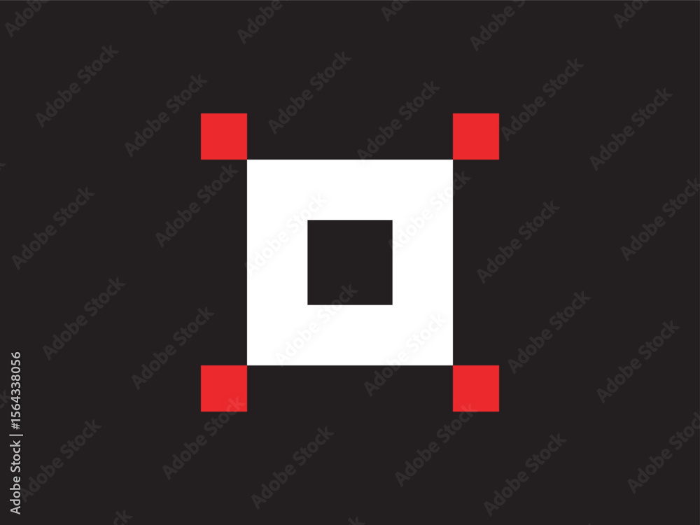 Aufkleber minimalist geometric square shape graphic element simple flat style design