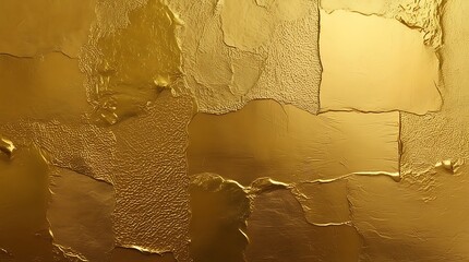 Luxurious golden metallic textured surface with elegant shine and abstract organic pattern, ideal for premium background, upscale design projects, or decorative digital compositions


