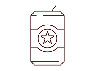Beer can icon. Beverages outline icon. Simple drink or beverages vector illustration in modern thin line style.