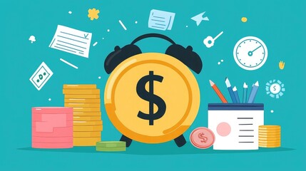 Financial literacy and education infographics showing budgeting basics credit management investing principles debt reduction saving tips educational resources visuals