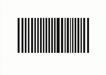 Simple black barcode on white background
