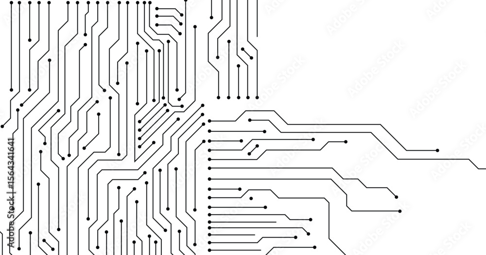 Fototapete abstract digital background with technology circuit board texture. copy space for text. vector illus