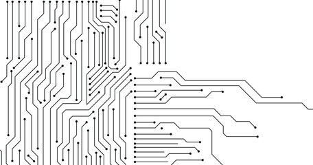 Abstract digital background with technology circuit board texture. Copy space for text. Vector illustration