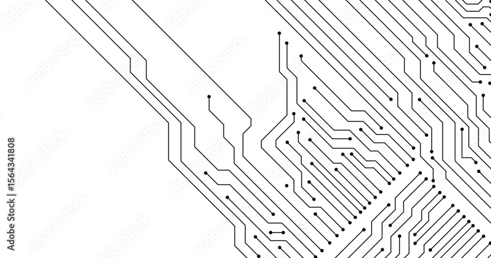 Fototapete abstract digital background with technology circuit board texture. copy space for text. vector illus