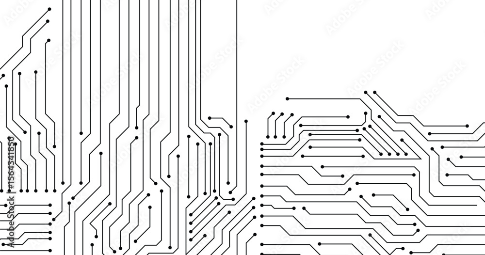 Fototapete abstract digital background with technology circuit board texture. copy space for text. communicatio
