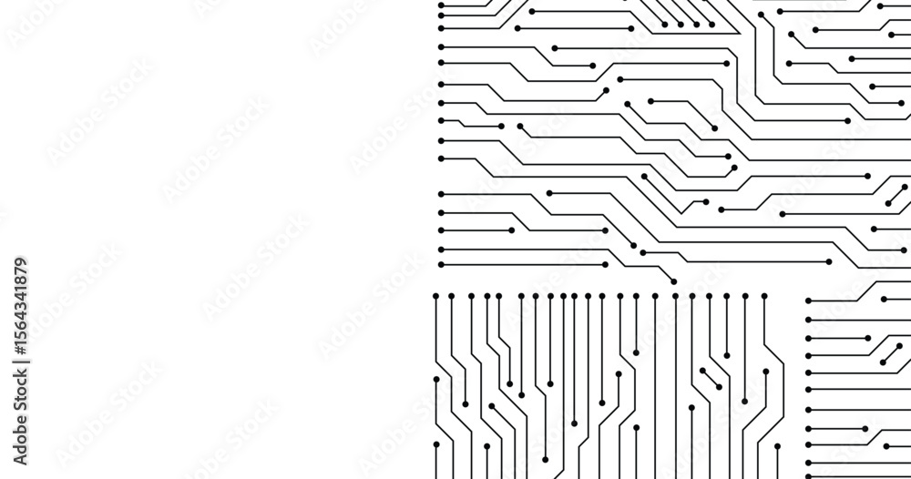 Fototapete abstract digital background with technology circuit board texture. copy space for text. communicatio