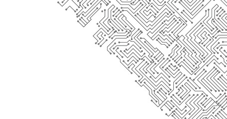 Abstract digital background with technology circuit board texture. Electronic motherboard illustration. 
