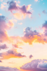 Pastel Sky Clouds Sunset