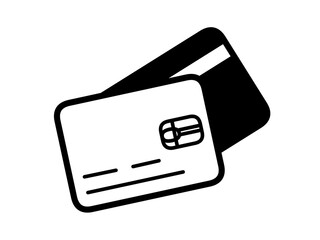 シンプルクレジットカードアイコン（黒）