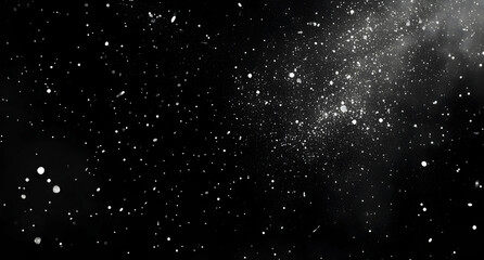 Obraz premium Dark Space Background with White Dust
