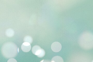 Abstract soft mint green background with grainy texture and gentle bokeh lights