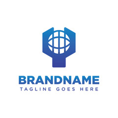 Letter Y Globe Technology Logo, symbolizing global connectivity, innovation, and modern technology