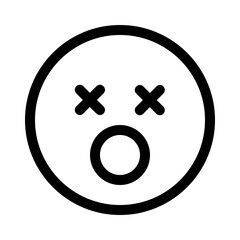 crossed-out eyes icon with line style, perfect for user interface projects