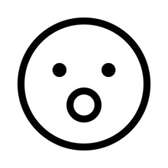 amazed face icon with line style, perfect for user interface projects