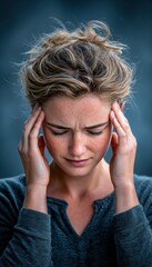 Woman with a headache