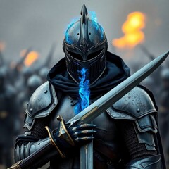 Fototapeta premium medieval knight in armor