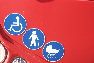 Symbols indicate accessibility features for all users