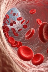 Blood Flow Dynamics Exploring Red Blood Cells in Human Circulation Medical Visualization Scientific Perspective