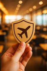 Travel Insurance Coverage for Air Travel Office Environment Visual Content Modern Viewpoint Safety Concept